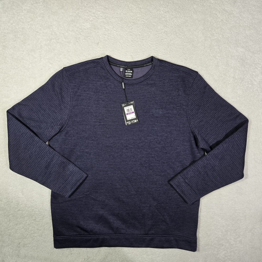Under Armour Mens 2XL‎ Storm Sweater Fleece Crew Neck Navy Golf Pullover NEW XXL